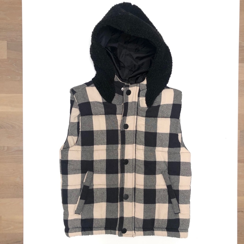 Art Class Buffalo Plaid Vest - boys size 5t